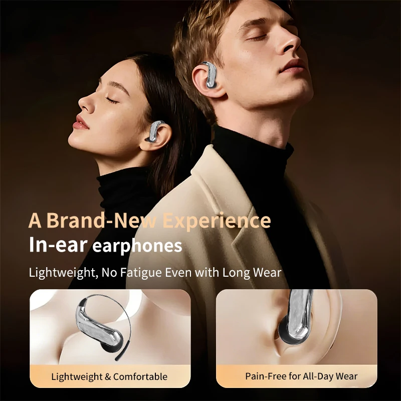 Open Ear Clip Wireless Earbuds - Usb C Cable ulasan dan harga