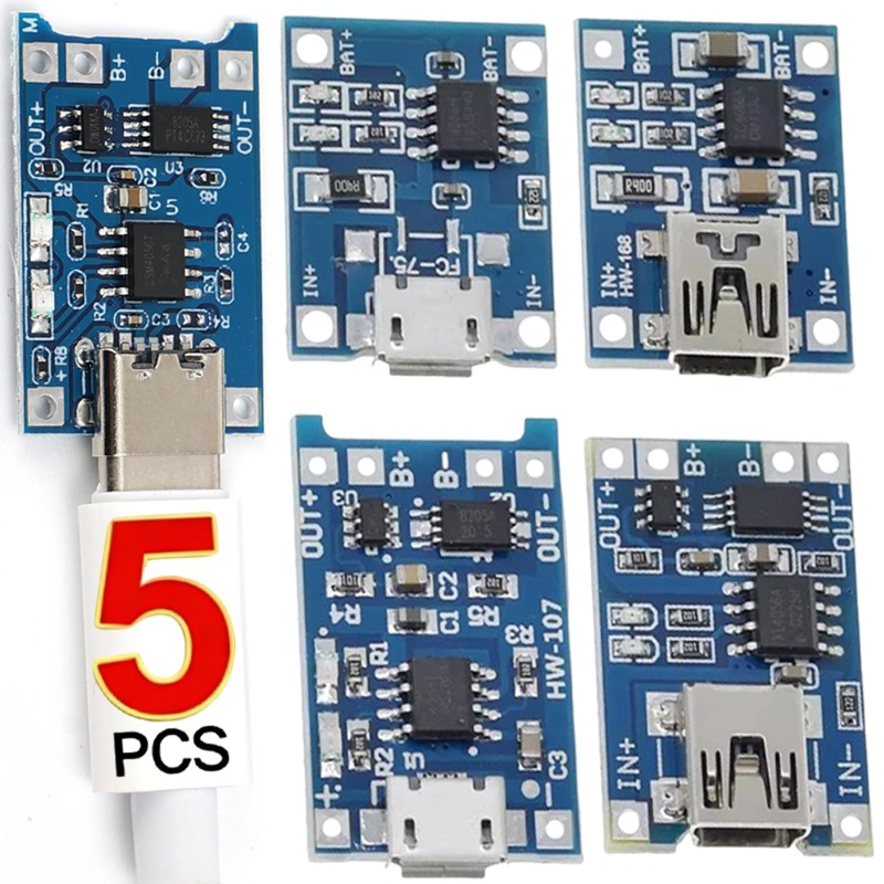 5V 3A Micro/Type-c/Mini 18650  - Li Ion Charger Module ulasan dan harga