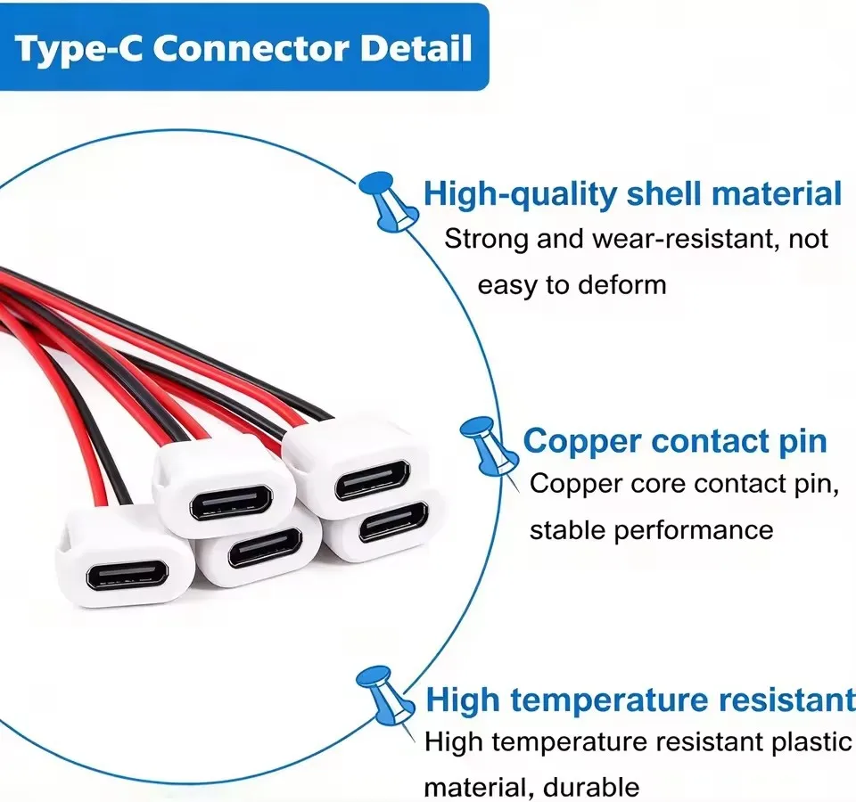 Type C Female Connector Waterp - Usb C Cable ulasan dan harga