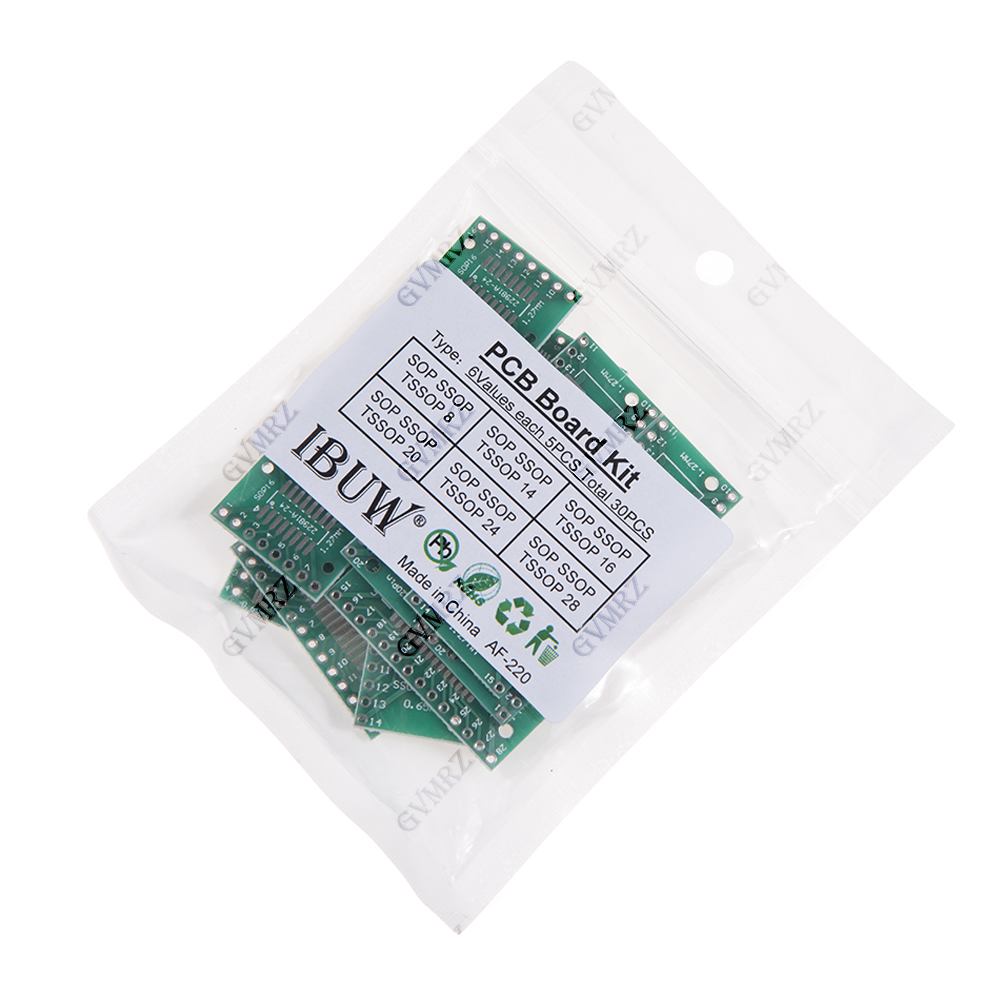 30PCS 6Values SOP SSOP TSSOP P - Pcb Prototyping Board ulasan dan harga